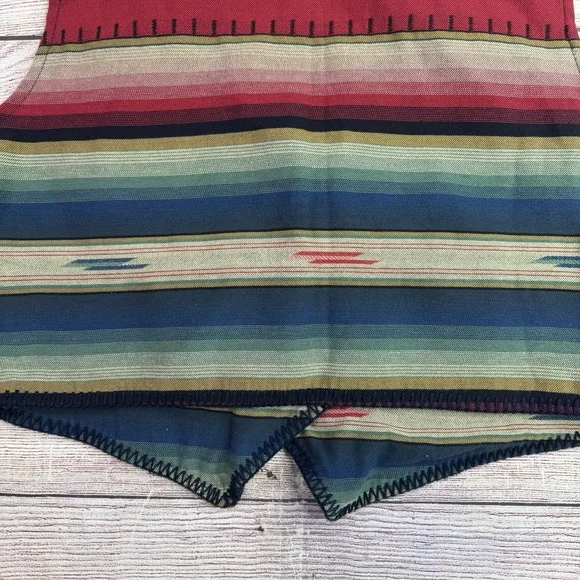 Vintage‎ RoughRider Circle T Vest Womens M/L SouthWestern Striped Concho Button - Picture 13 of 16